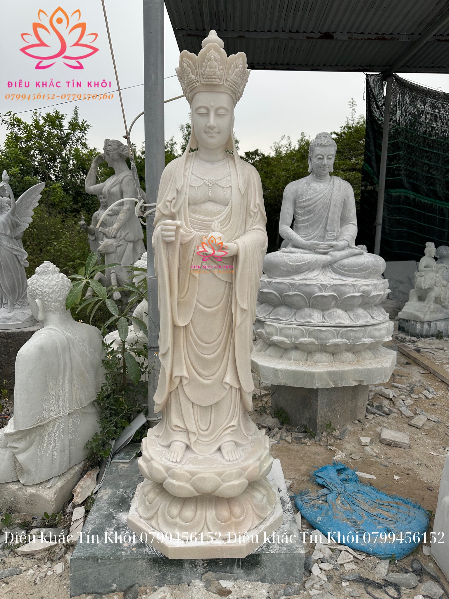 Tượng Địa Tạng Vương Bồ Tát Bằng Đá