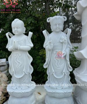 Tượng Kim Đồng Ngọc Nữ bằng đá