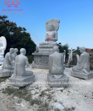 tượng năm anh em kiều trần như bằng đá