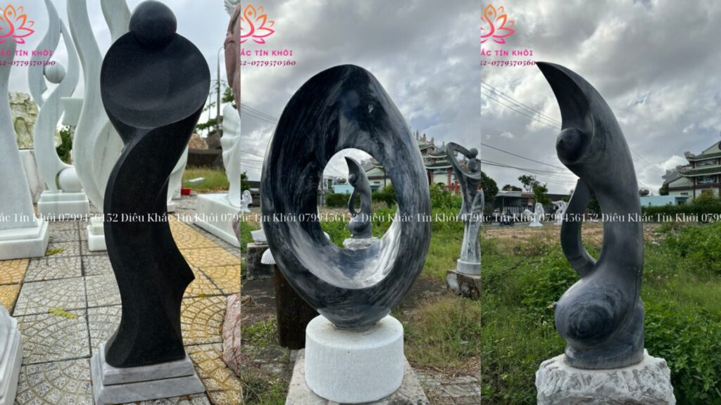 Tượng nghệ thuật bằng đá cẩm thạch nguyên khối tự nhiên