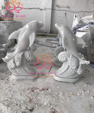 Tượng Cá Heo bằng đá