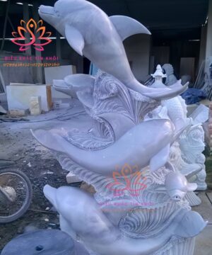 Tượng Cá Heo bằng đá