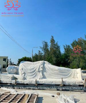 Tượng Phật Nhập Niết Bàn Bằng Đá