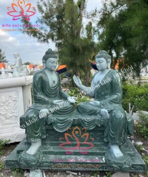 Tượng Phật Thích Ca Đa Bảo Bằng Đá Ấn Độ