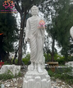 Tượng Bổn Sư Thích Ca Ban Phước bằng đá