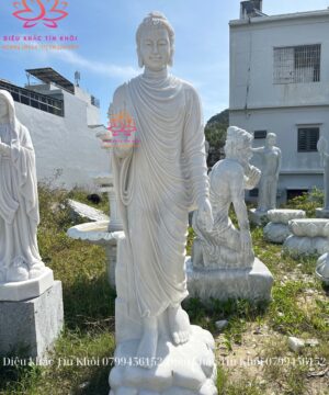Tượng Bổn Sư Thích Ca Ban Phước bằng đá