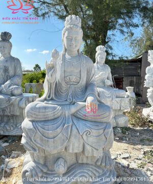Tượng Quan Âm Tự Tại Bằng Đá