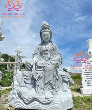 Tượng Quan Âm Tự Tại Bằng Đá
