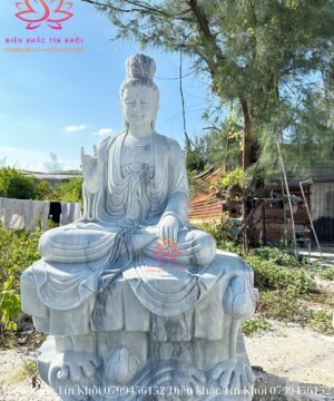 Tượng Quan Âm Tự Tại Bằng Đá