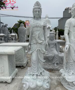 Tượng Quan Âm Tự Tại Bằng Đá