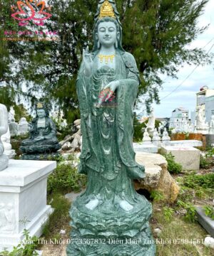 Tượng Quan Âm Bồ Tát Bằng Đá Ấn Độ