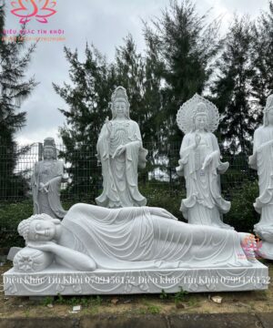 Tượng Phật Nhập Niết Bàn Bằng Đá