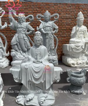 Tượng Quan Âm Tự Tại Bằng Đá