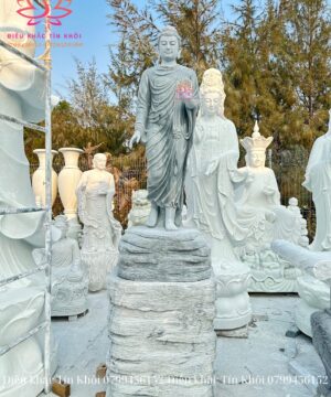 Tượng Bổn Sư Thích Ca Ban Phước bằng đá