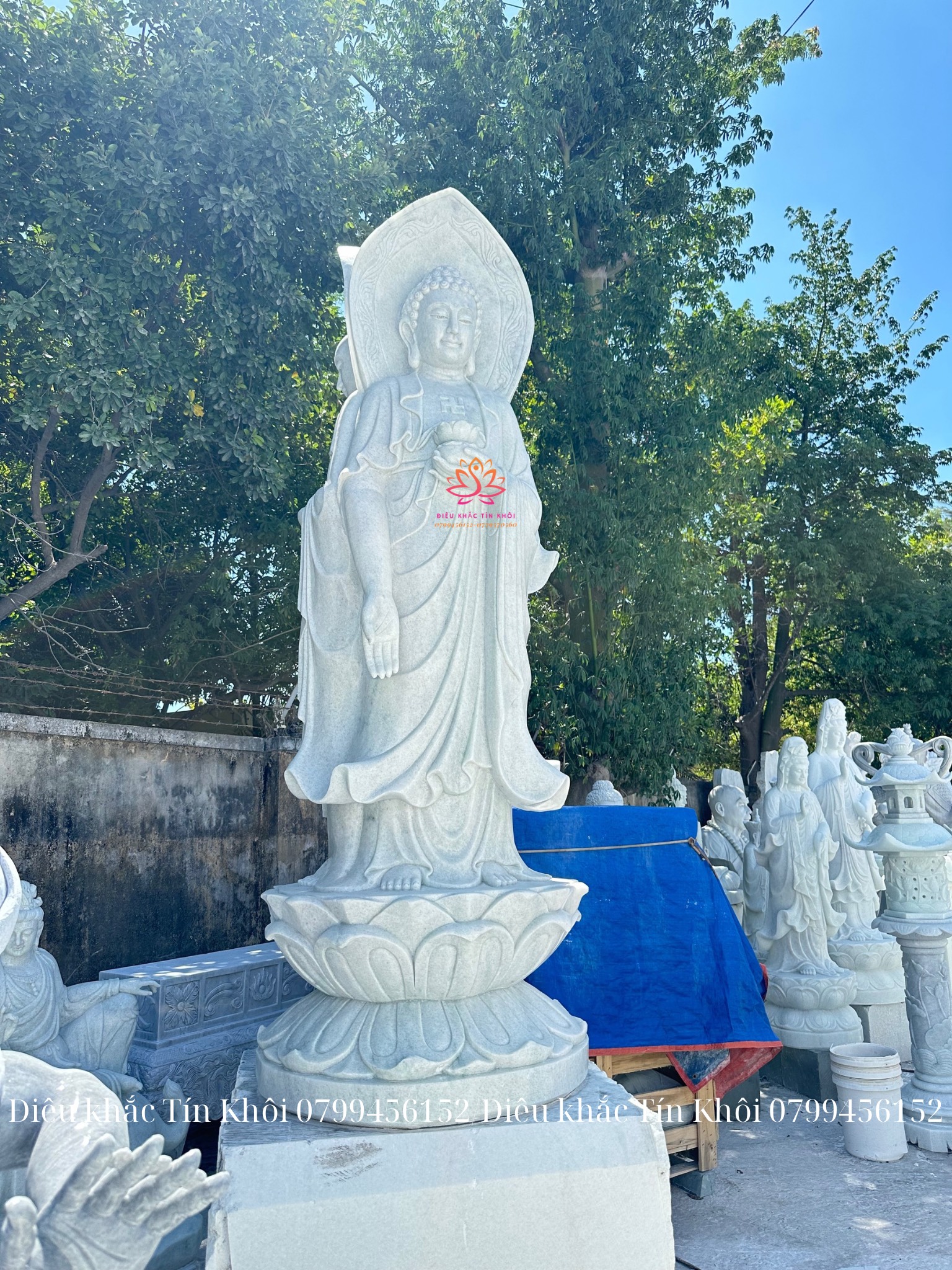 tượng a di đà tam diện bằng đá tượng a di đà tam diện bằng đá