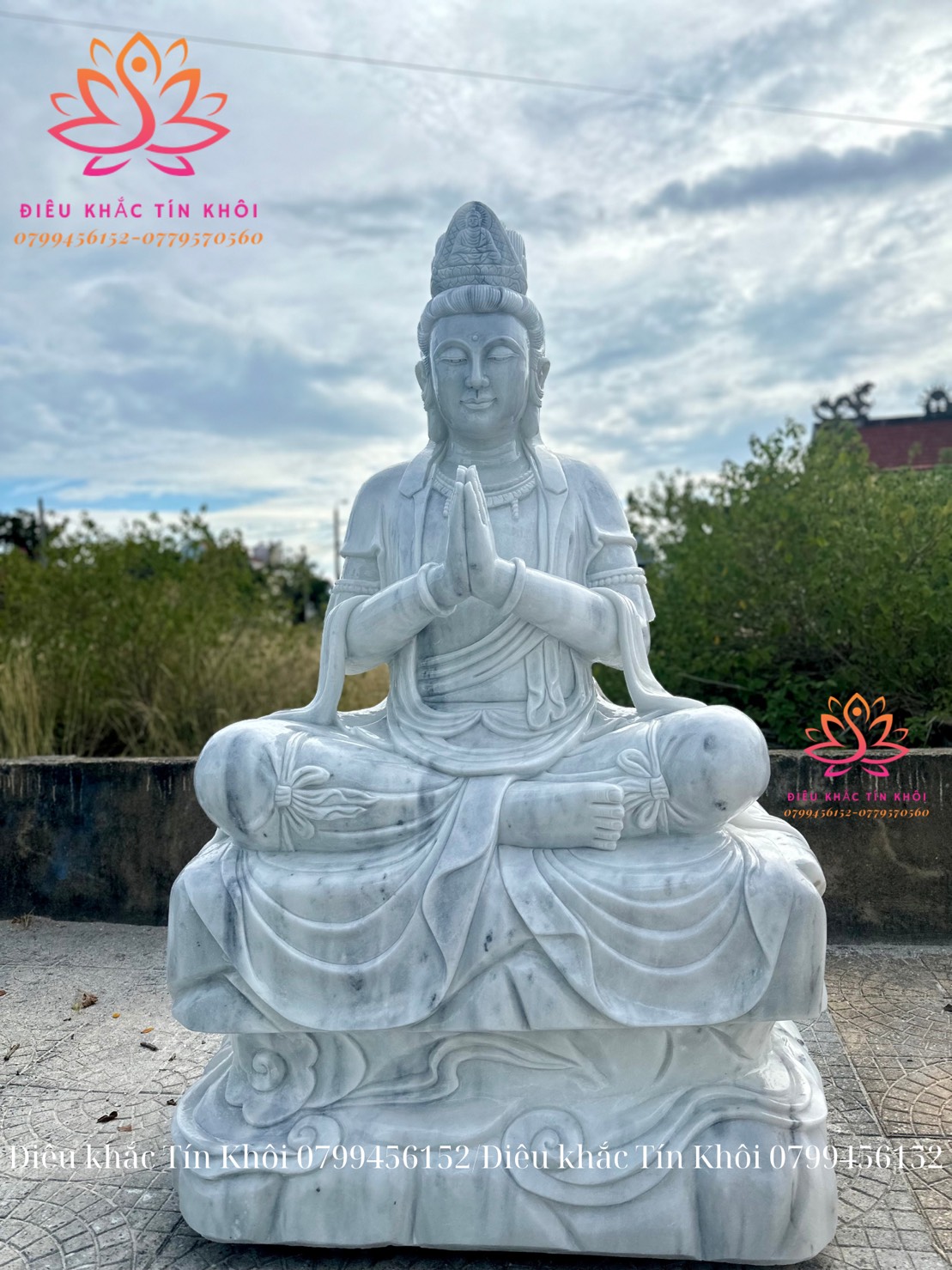 Tượng Quan Âm Tự Tại Bằng Đá Tượng Quan Âm Tự Tại Bằng Đá