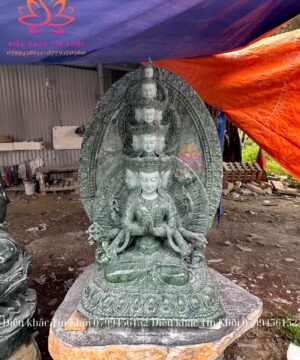 Tượng Quan Âm Nghìn Mắt NGhìn Tay Đá Ấn Độ