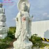Tượng Quan Âm Bồ Tát Tam Diện Bằng Đá