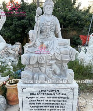Tượng 12 Đại Nguyện của Bồ Tát Quán Thế Âm Bằng Đá