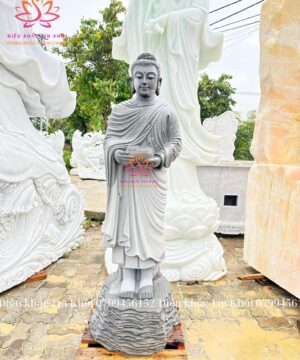 Tượng Bổn Sư Trì Bát Bằng Đá