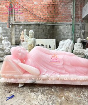 Tượng Phật Nhập Niết Bàn Bằng Đá