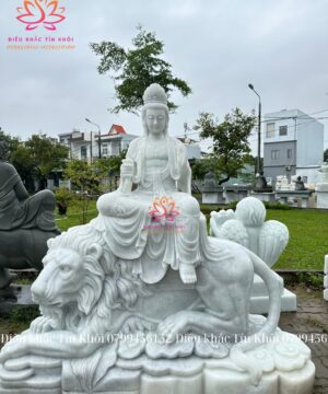 Tượng Văn Thù Và Phổ Hiền Bồ Tát bằng đá