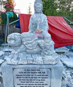 Tượng 12 Đại Nguyện của Bồ Tát Quán Thế Âm Bằng Đá