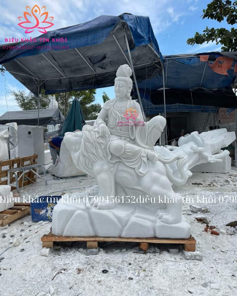 tượng văn thù phổ hiền bằng đá