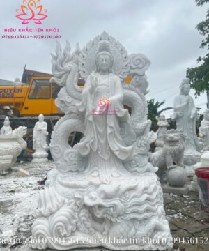 Tượng Quan Âm Ngự Long bằng đá