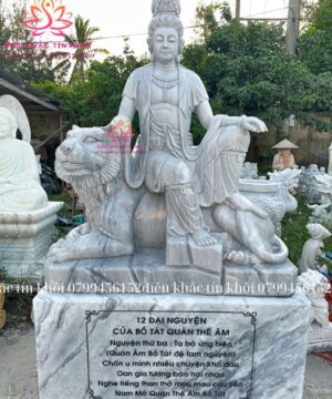 Tượng 12 Đại Nguyện của Bồ Tát Quán Thế Âm Bằng Đá