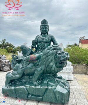 Tượng Văn Thù Phổ Hiền Bồ Tát Bằng Đá