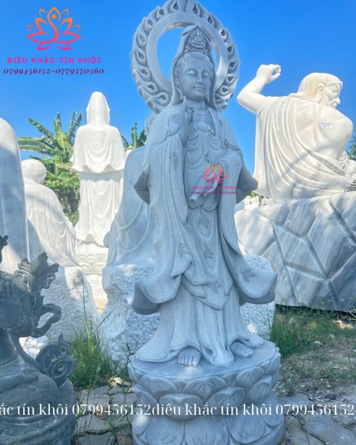 Những Mẫu Tượng Phật Quan Âm Đứng Đài Sen