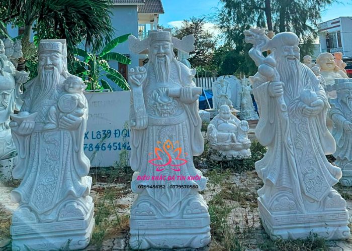 Top 7 Tượng Phúc Lộc Thọ Bằng Đá Cẩm Thạch Vàng Đẹp Nhất