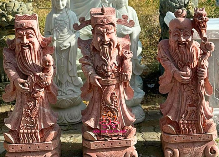 Top 7 Tượng Phúc Lộc Thọ Bằng Đá Cẩm Thạch Vàng Đẹp Nhất