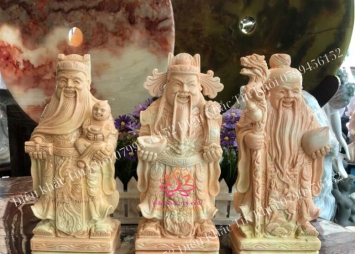 Top 7 Tượng Phúc Lộc Thọ Bằng Đá Cẩm Thạch Vàng Đẹp Nhất