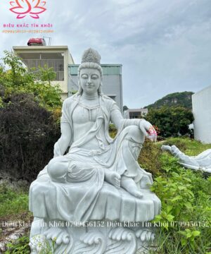 Tượng Quan Âm Tự Tại Bằng Đá