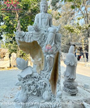 Tượng Quan Âm Tự Tại Bằng Đá