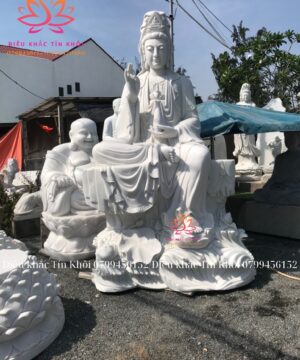 Tượng Quan Âm Tự Tại Bằng Đá