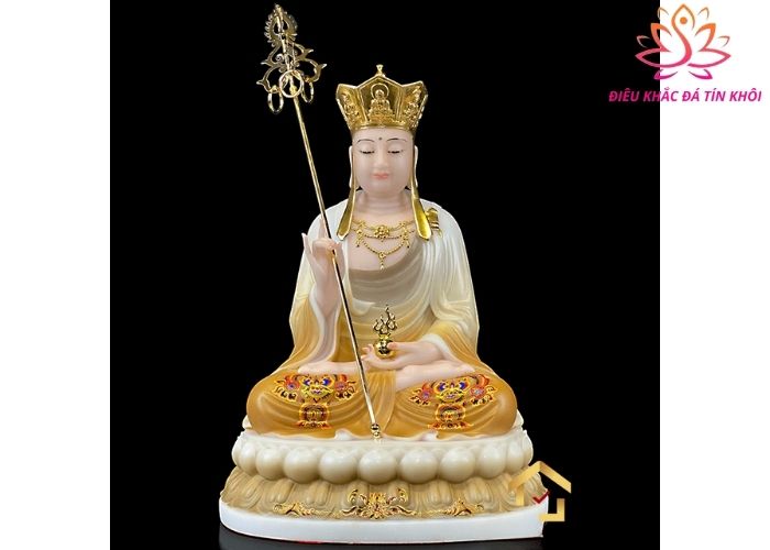 Tượng Địa Tạng Vương Bồ Tát bằng đá thạch anh