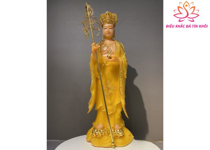 Tượng Địa Tạng Vương Bồ Tát bằng đá thạch anh