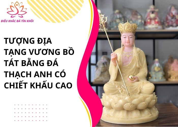 Tượng Địa Tạng Vương Bồ Tát bằng đá thạch anh