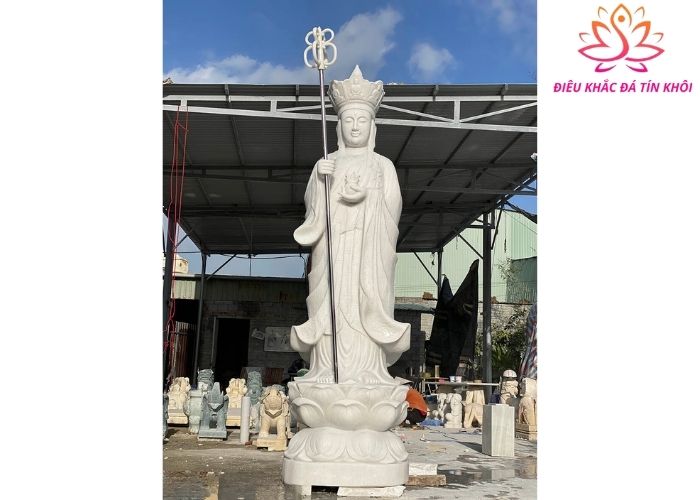 Tượng Địa Tạng Vương Bồ Tát ngồi bằng đá