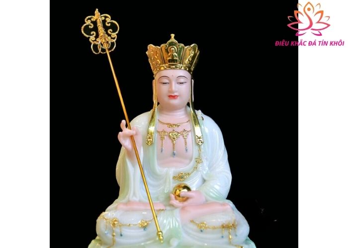 Tượng Địa Tạng Vương Bồ Tát trang trí nội thất bằng đá