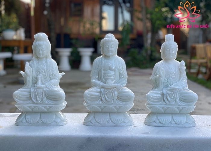 Tượng phật A Di Đà đá nhỏ