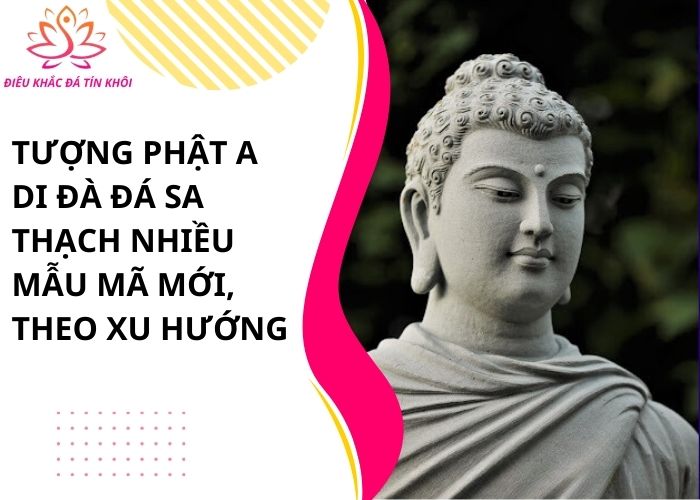 Tượng phật A Di Đà đá sa thạch