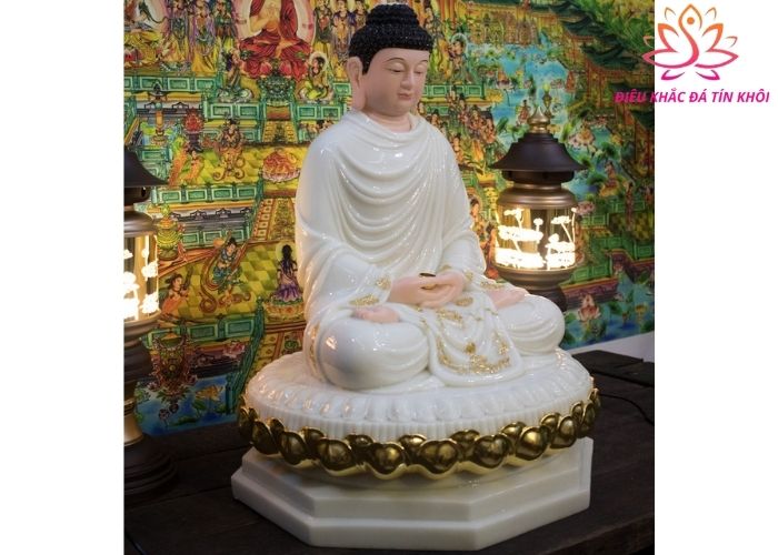 tượng phật A Di Đà đá thạch anh