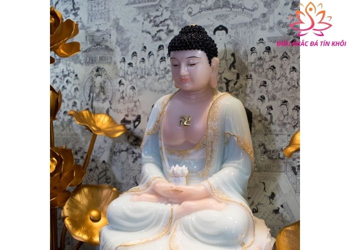 tượng phật A Di Đà đá thạch anh