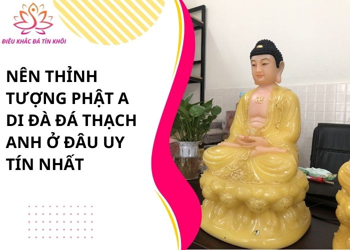 tượng phật A Di Đà đá thạch anh