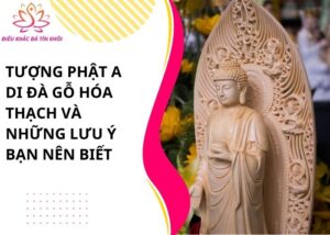 Tượng phật A Di Đà gỗ hóa thạch
