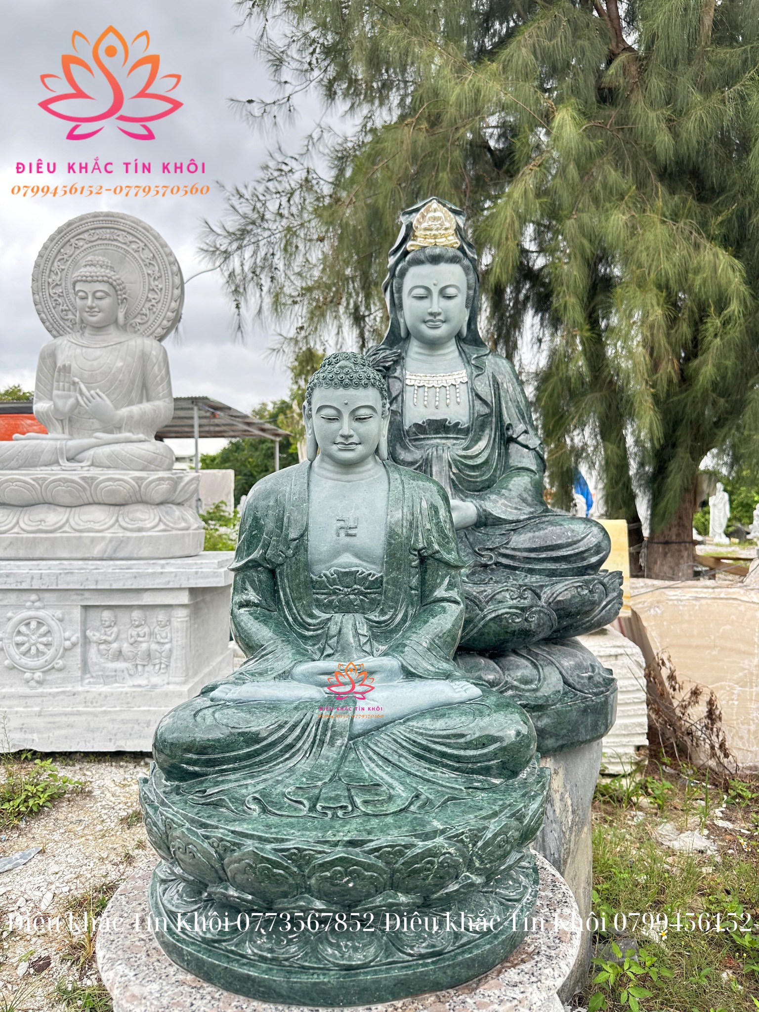 Tượng A Di Đà Ngồi Bằng Đá Ấn Độ